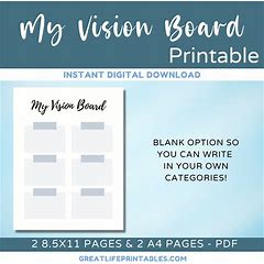 Free Vision Board Printables - Search Shopping